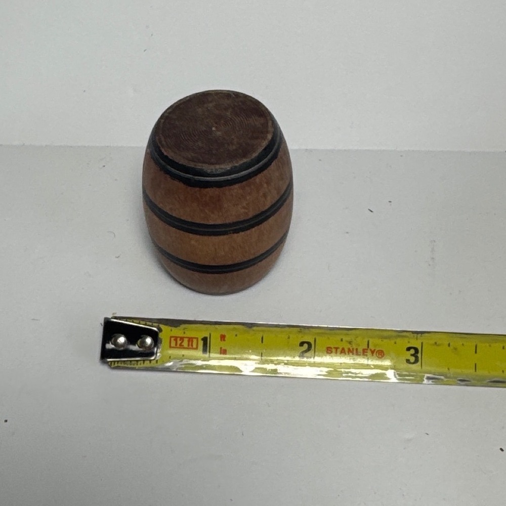 Miniature Barrel Decor OS Brown Rustic Wood Toothpick Holder - Picture 6 of 6